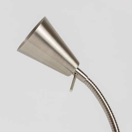 LED-lampa med klämma 1x GU10/4,7 W/230 V mattkrom