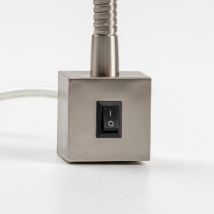 LED-lampa med klämma 1x GU10/4,7 W/230 V mattkrom