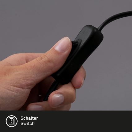 LED-lampa med klämma 1xE27/4,2W/230V 2700K svart