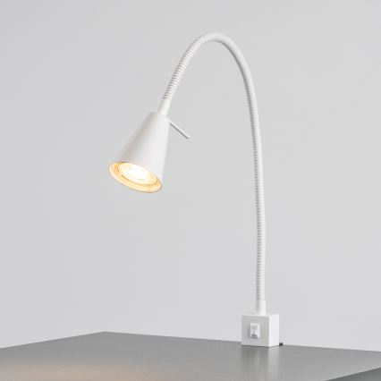 LED-lampa med klämma 1xGU10/4,7W/230V vit