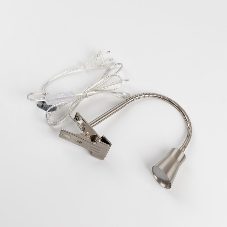 LED-lampa med klämma LED/3,2W/230V matt krom