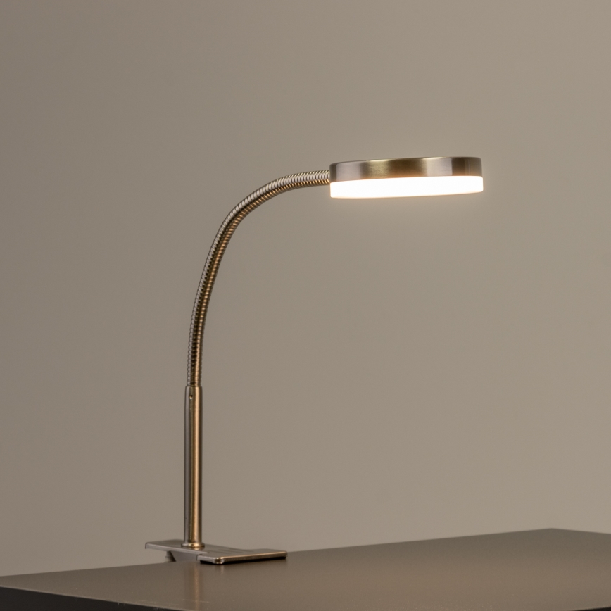 LED-lampa med klämma LED/3,2W/230V matt krom