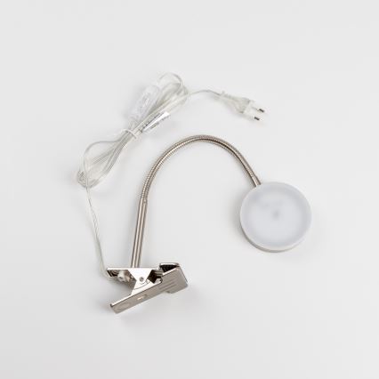 LED-lampa med klämma LED/3,2W/230V matt krom