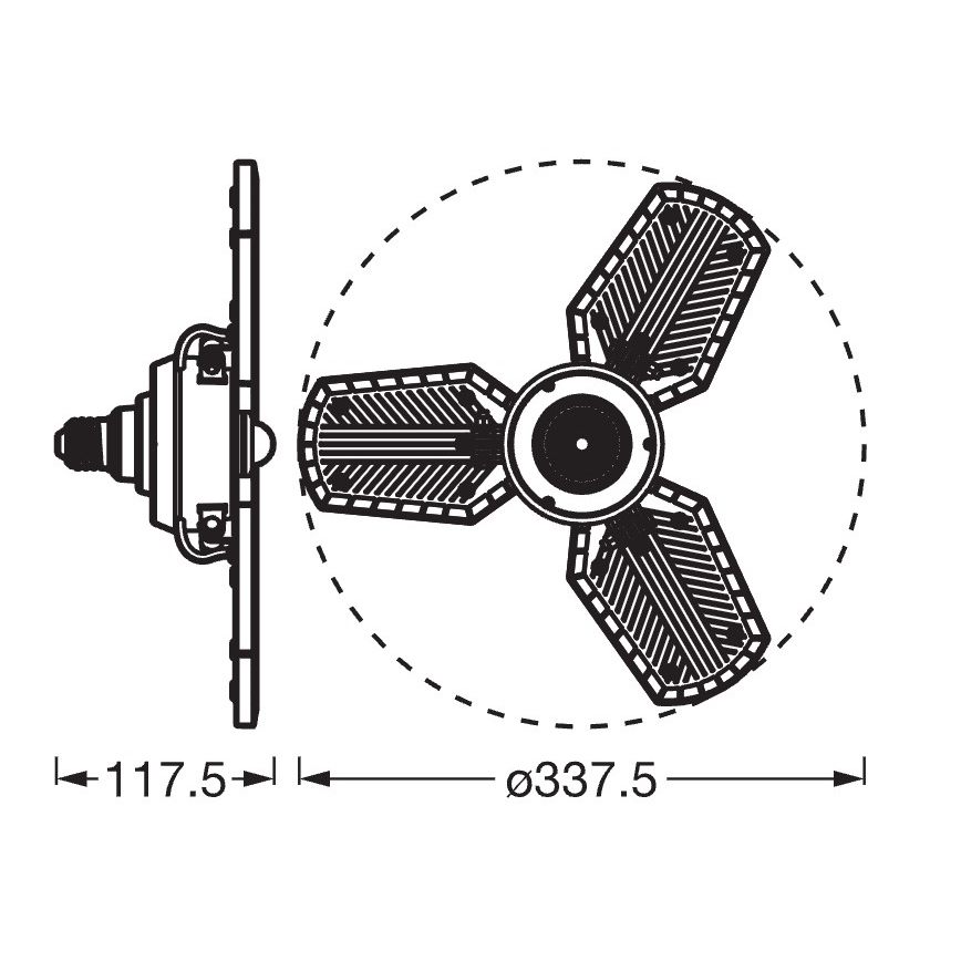 LED-lampa med sensor HIGHBAY E27/40W/230V 4000K - Osram