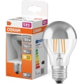 LED-lampa med spegelkupa FILAMENT E27/6,5W/230V 2700K silverfärgad- Osram