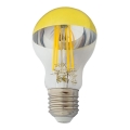 LED-lampa med spegelkupol DECOR MIRROR A60 E27/8W/230V 4200K guld