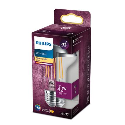 LED-lampa med spegeltak Philips DECO E27/4W/230V 2700K