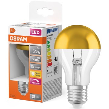 LED-lampa med speglad topp SUPERSTAR E27/7W/230V 2700K guldig - Osram