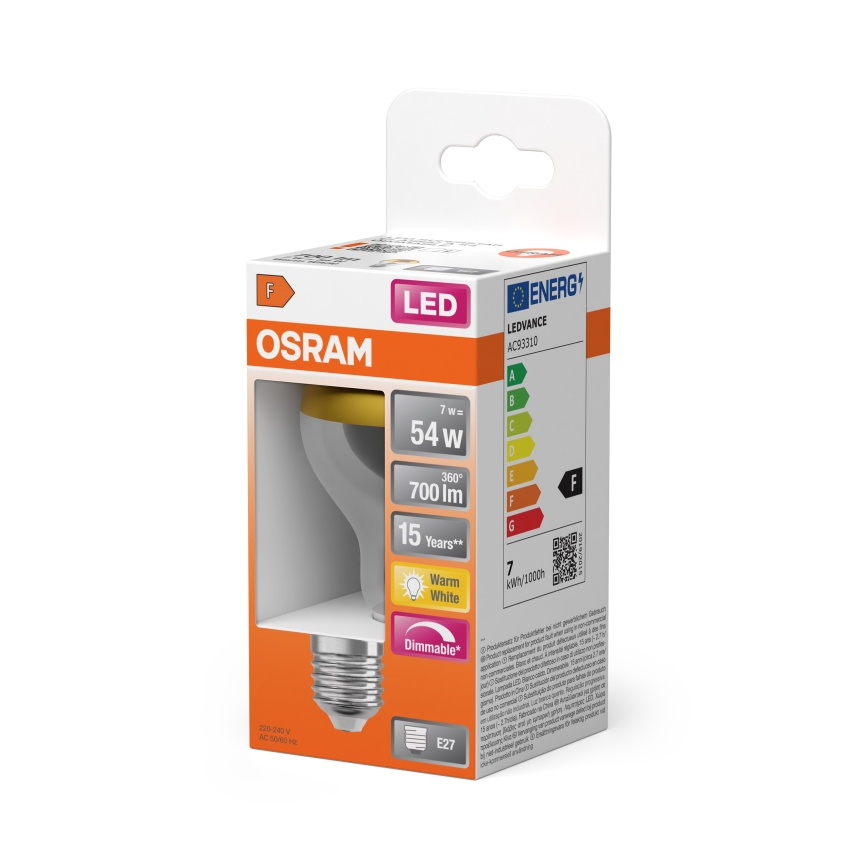 LED-lampa med speglad topp SUPERSTAR E27/7W/230V 2700K guldig - Osram