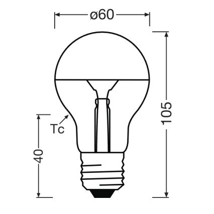 LED-lampa med speglad topp SUPERSTAR E27/7W/230V 2700K guldig - Osram