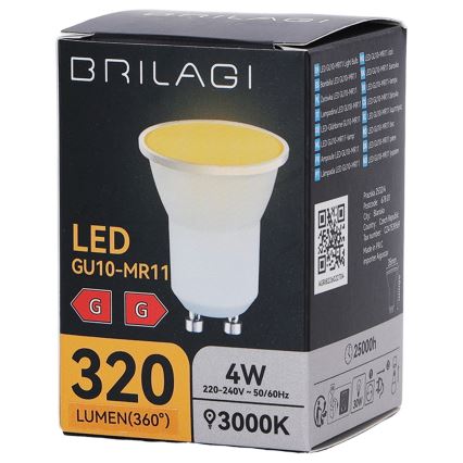 LED-lampa MR11 GU10/4W/230V 3000K - BRILAGI