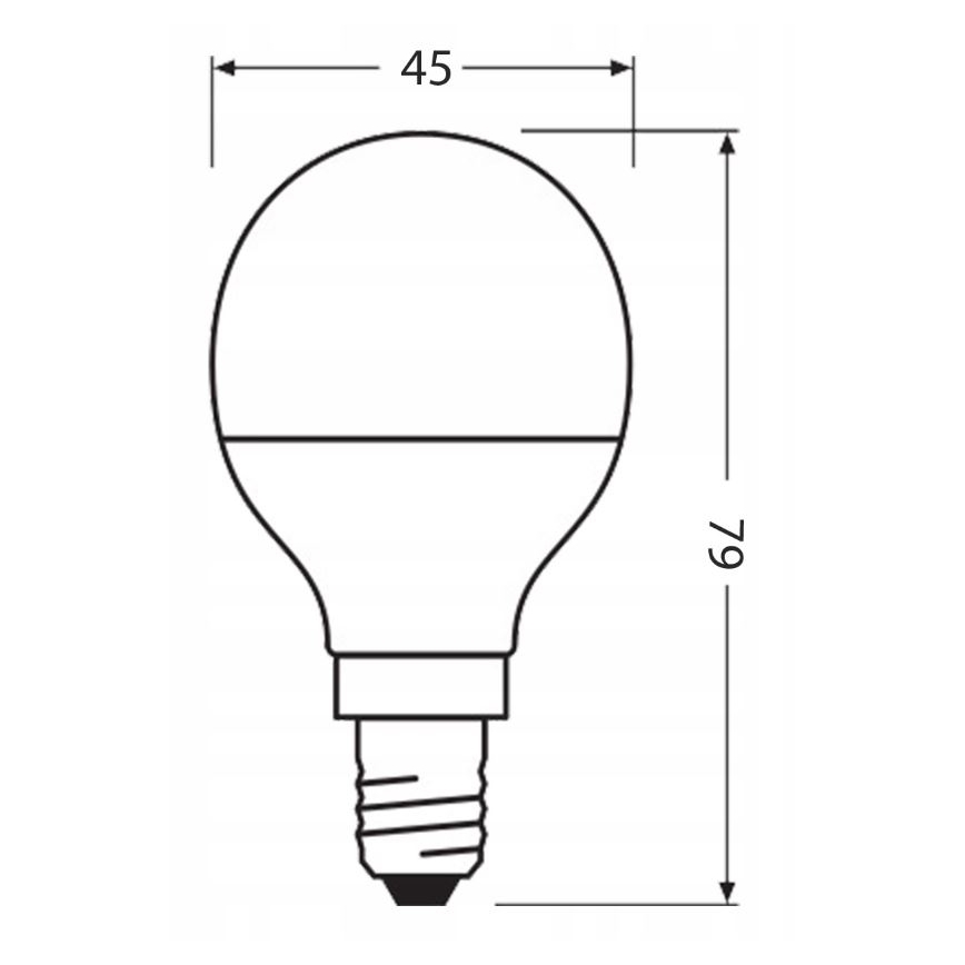 LED-lampa av återvunnen plast P45 E14/4,9W/230V 4000K - Osram