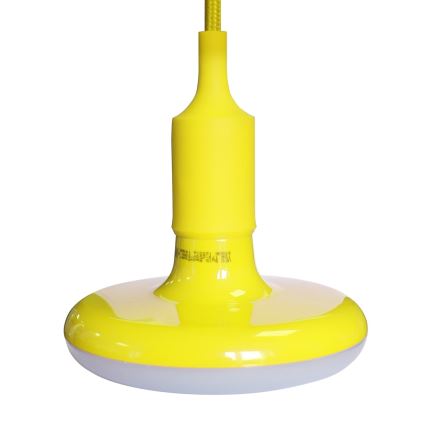 LED-lampa på kabel 1xE27/15W/230V 6000K gul