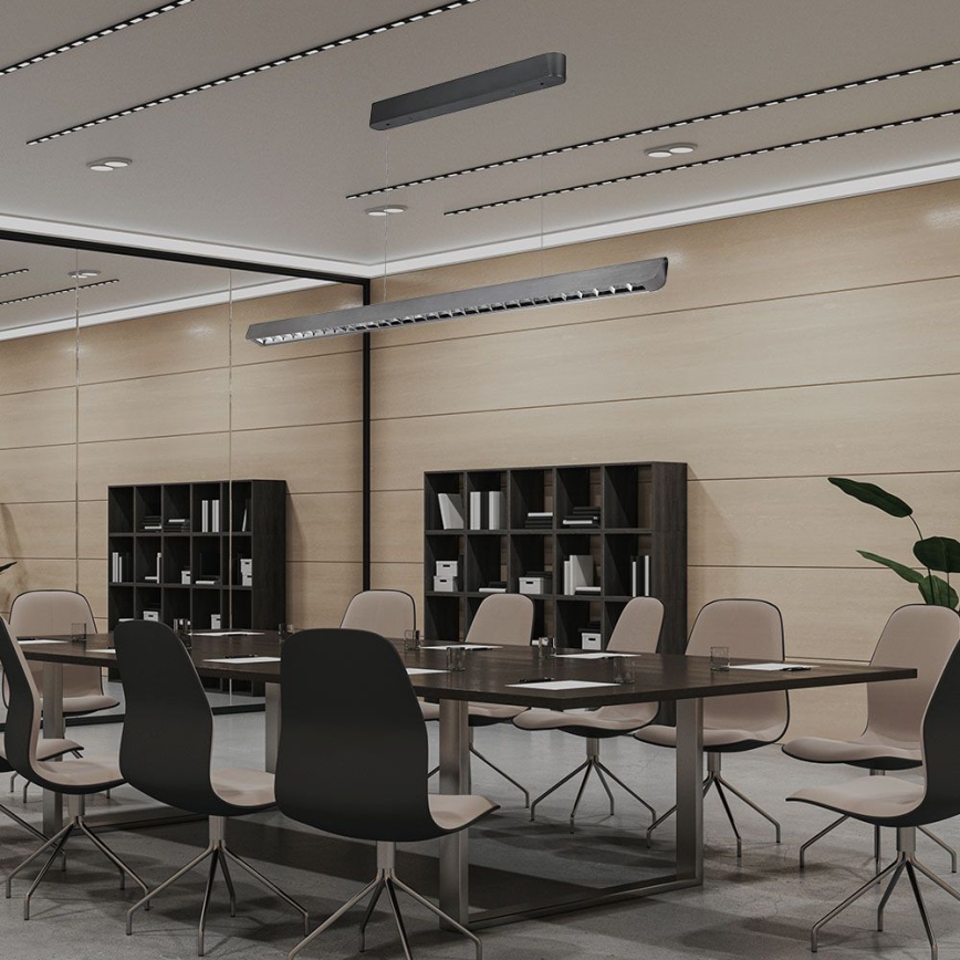 LED-lampa med kabel LED/36W/230V 3000/4000/6400K antracit