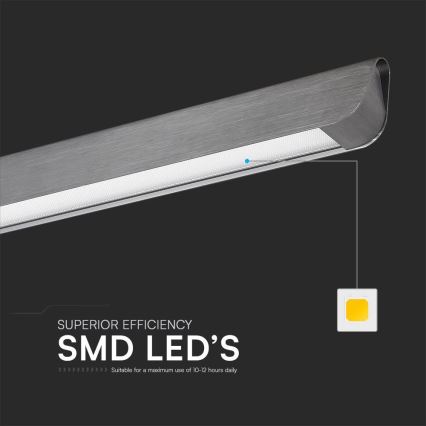 LED-lampa med kabel LED/36W/230V 3000/4000/6400K antracit