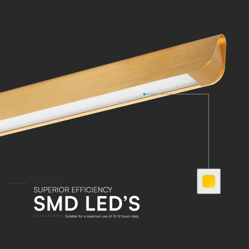 LED-lampa på kabel LED/36W/230V 3000/4000/6400K guld