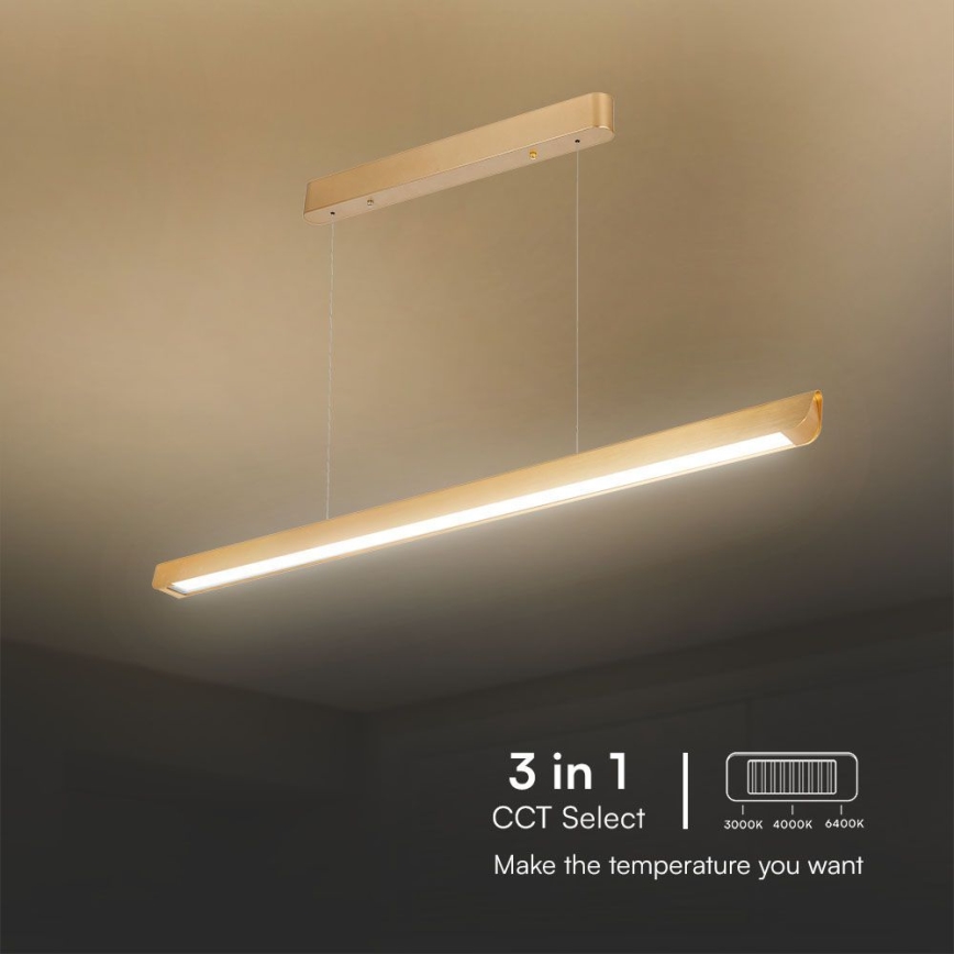 LED-lampa på kabel LED/36W/230V 3000/4000/6400K guld
