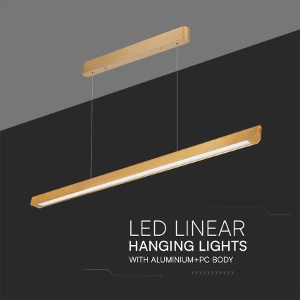 LED-lampa på kabel LED/36W/230V 3000/4000/6400K guld
