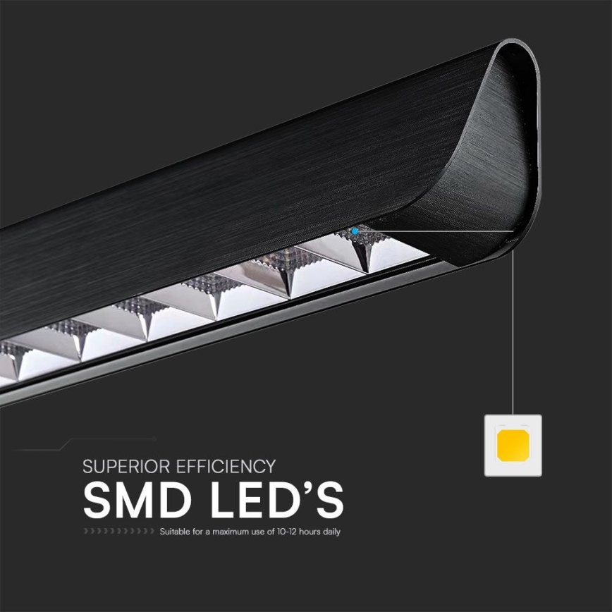 LED-lampa på kabel LED/36W/230V 3000/4000/6400K svart