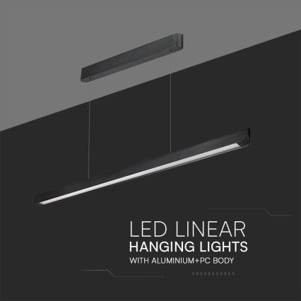 LED-lampa på kabel LED/36W/230V 3000/4000/6400K svart