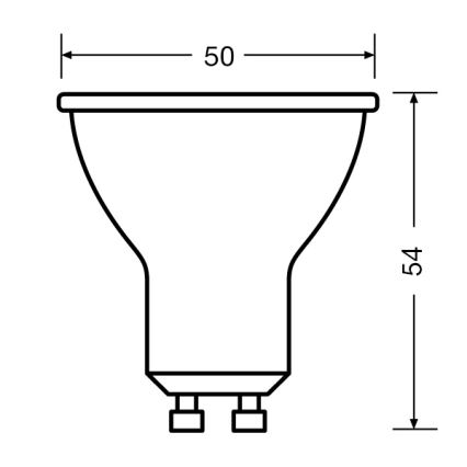 LED-lampa PAR16 GU10/4,5W/230V 6500K 60° - Osram