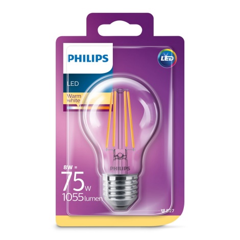LED-lampa Philips E27/8W/230V 2700K