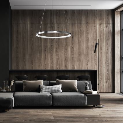 LED-lampa på kabel ROTONDA LED/27W/230V blank krom