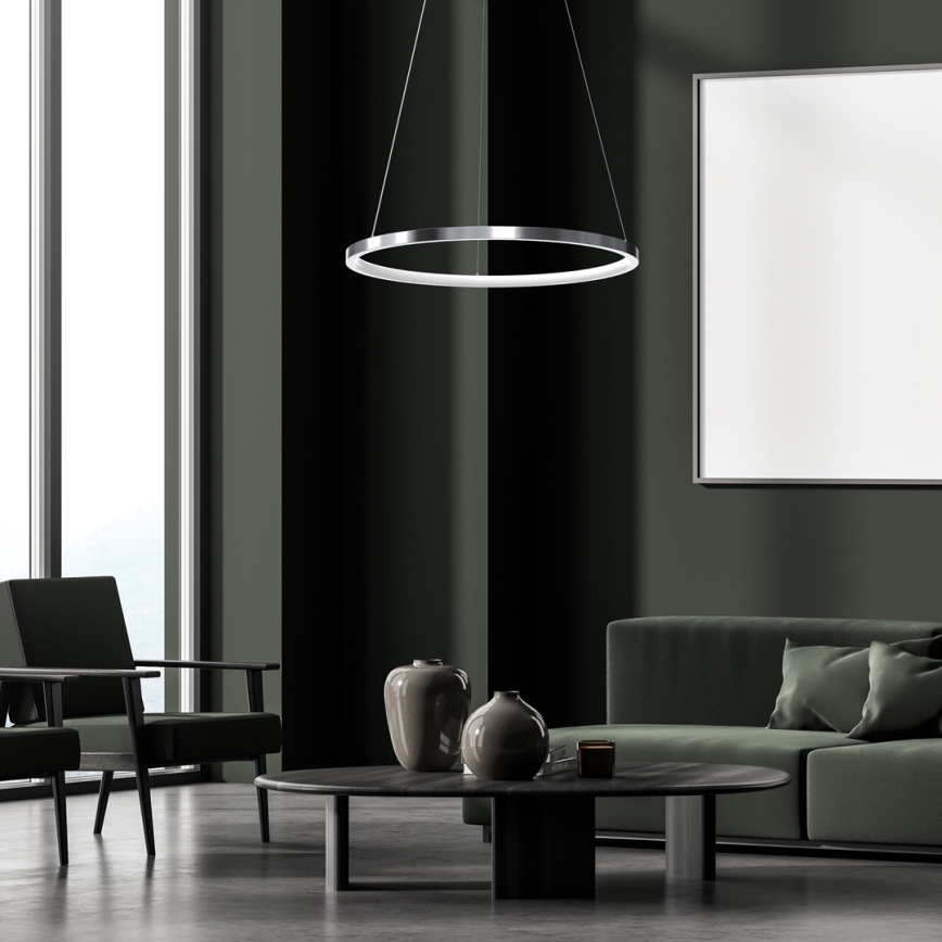 LED-lampa på kabel ROTONDA LED/27W/230V blank krom