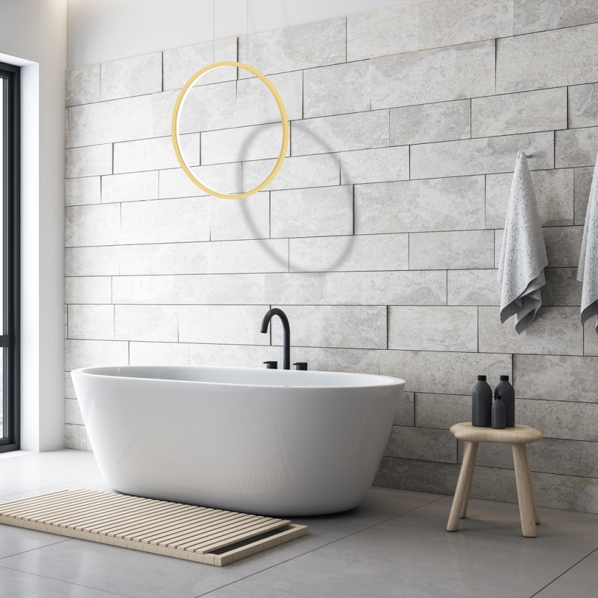 LED-lampa på kabel SATURNO LED/28W/230V Ø 50 cm IP44 guld