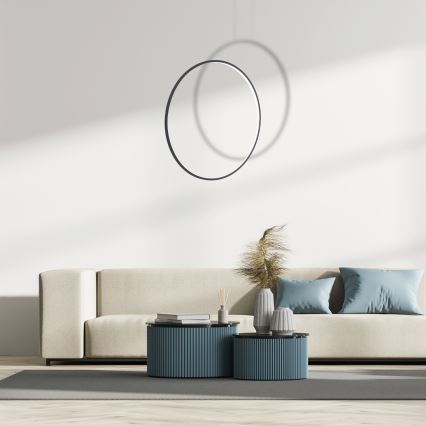 LED Taklampa SATURNO LED/46W/230V Ø 80 cm IP44 antracit