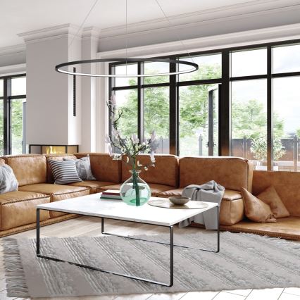 LED Taklampa SATURNO LED/57W/230V Ø 100 cm IP44 antracit