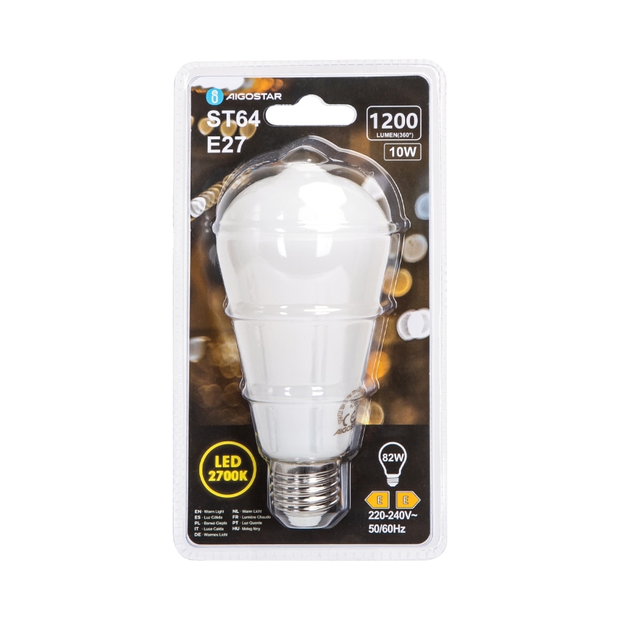 LED-lampa ST64 E27/10W/230V 320° 2700K - Aigostar