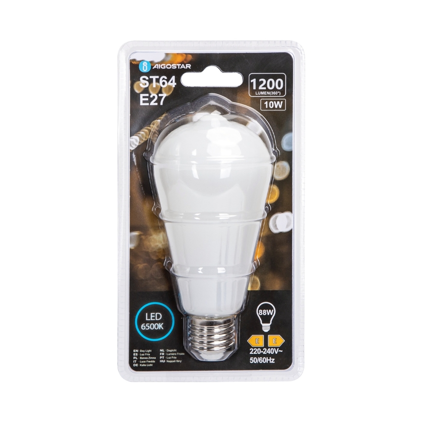 LED-lampa ST64 E27/10W/230V 320° 6500K - Aigostar