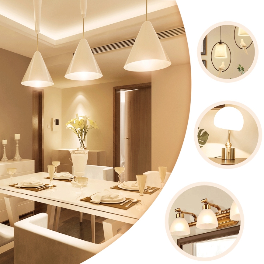 LED-lampa ST64 E27/8W/230V 2700K - Aigostar