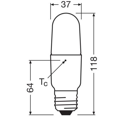 LED-lampa STICK E27/8,5W/230V 4000K - Osram