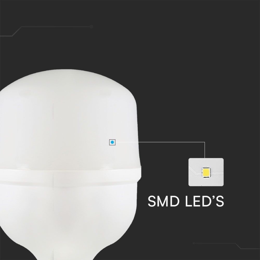 LED-lampa T100 E27/30W/230V 6500K