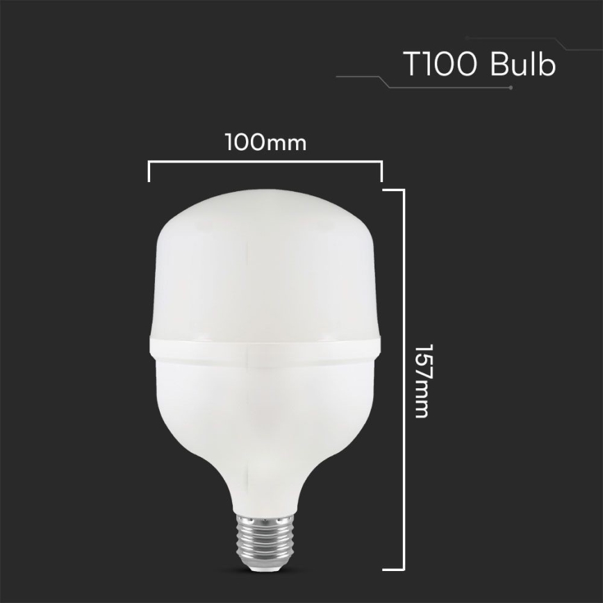 LED-lampa T100 E27/30W/230V 6500K