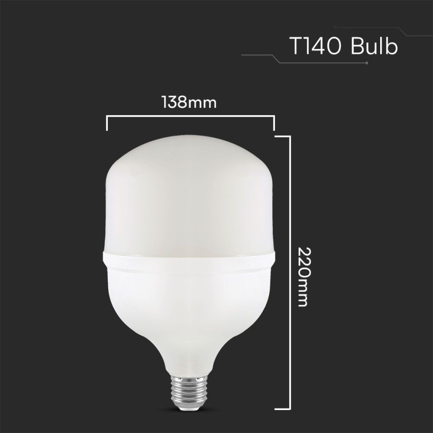 LED-lampa T140 E27/50W/230V 6500K