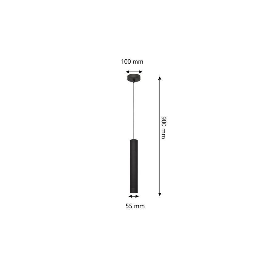LED-lampa på kabel TUBA 1xGU10/4,8W/230V svart
