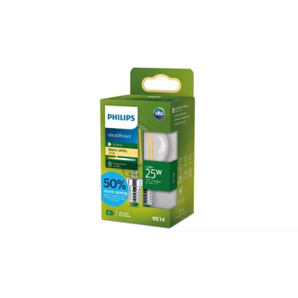 LED-lampa ULTRAEFFICIENT VINTAGE Philips P45 E14/1,2W/230V 2700K