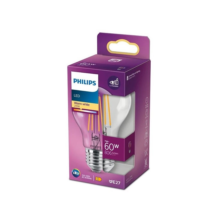 LED-lampa VINTAGE Philips A60 E27/7W/230V 2700K