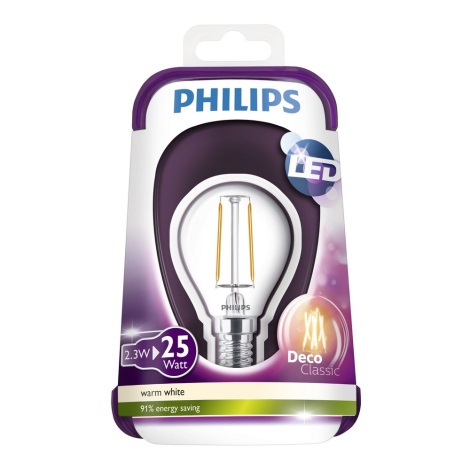 LED-lampa VINTAGE Philips E14/2,3W/230V 2700K