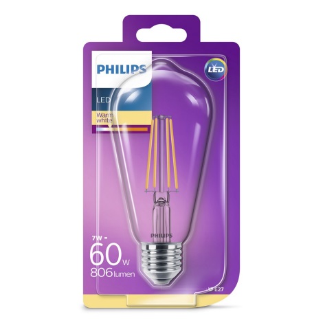 LED-lampa VINTAGE Philips ST64 E27/7W/230V 2700K