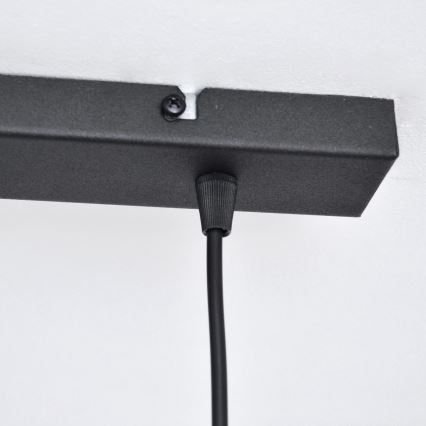 LED LED ljuskrona med textilsladd VOLTA 2xE27/15W/230V svart/guld