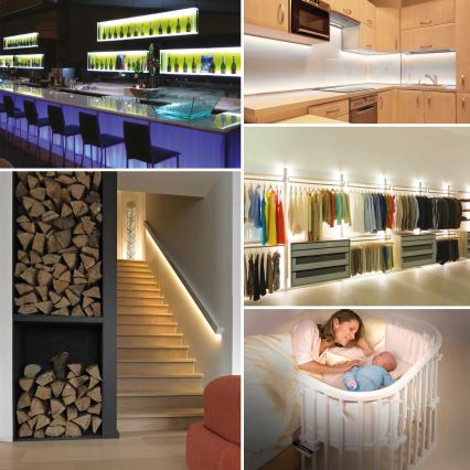 LED list med rörelsesensor 1m LED/2,4W/6V 4xAAA 3000K