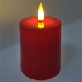 LED Ljus LED/2xAA varm vit 9 cm röd