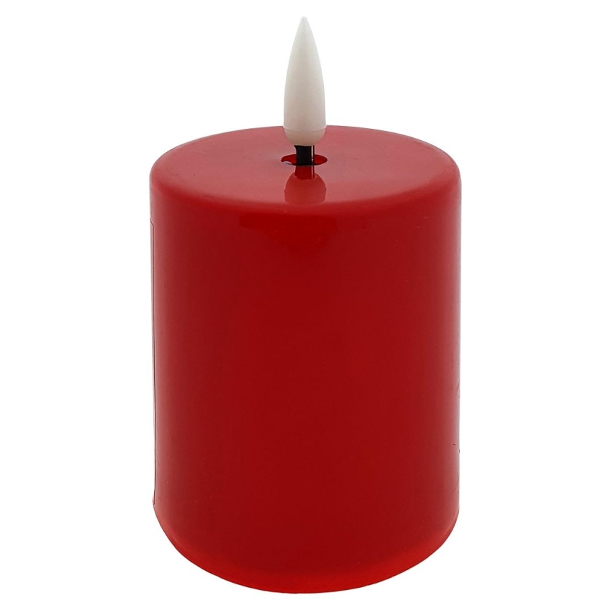 LED Ljus LED/2xAA varm vit 9 cm röd