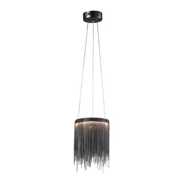 LED Ljuskrona med snöre CASKattA Svart LED/18W/230V