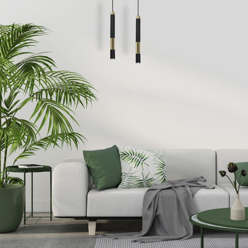 LED Ljuskrona med snöre DALLAS 1xGU10/3W/230V