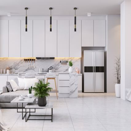 LED Ljuskrona med snöre DALLAS 1xGU10/3W/230V